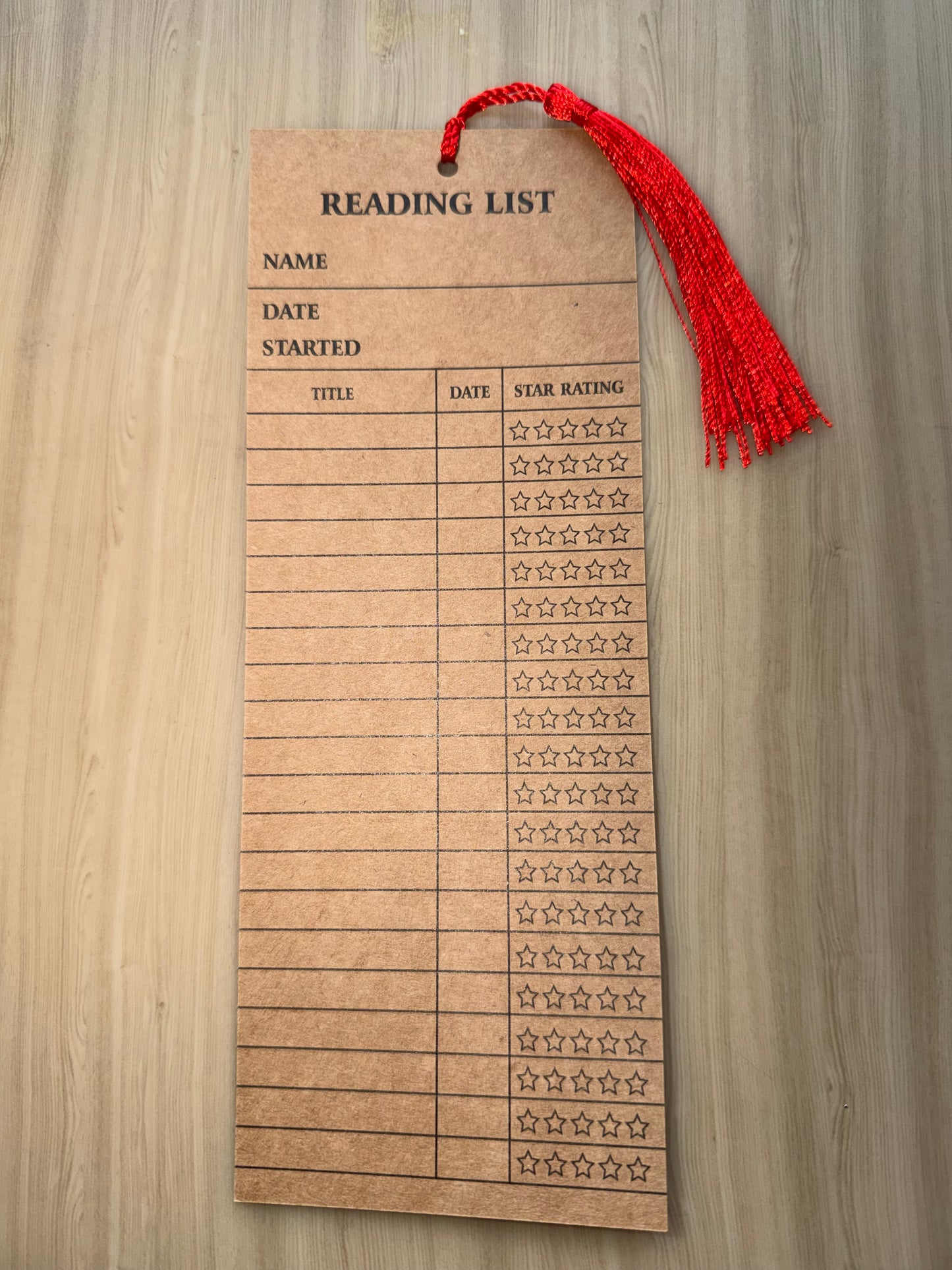 Book Tracker Bookmark