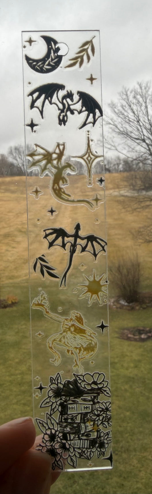 Acrylic Dragon Bookmark (Assorted)