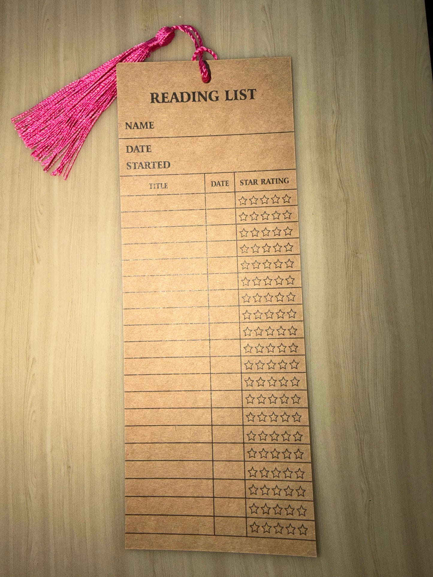 Book Tracker Bookmark