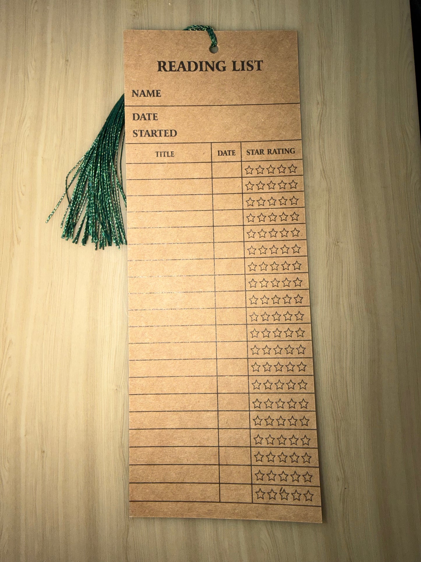 Book Tracker Bookmark